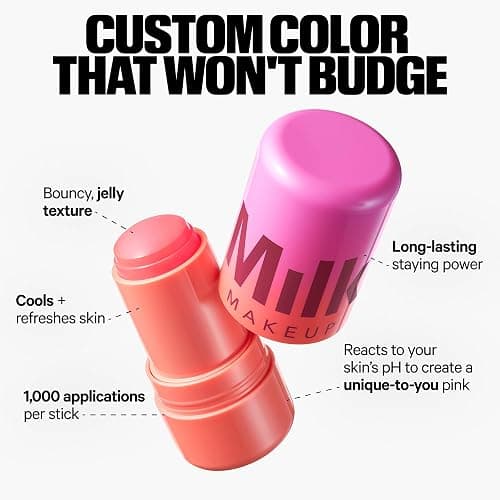 Milk Makeup Skincare Jelly Gift Set – Hydrating + Brightening Face Serums and Blush + Lip Stain in pH-Adaptive Pink – Two Full Size Serum Sticks .21oz + Travel-Friendly Jelly Tint (pHreeze) .17oz thumbnail 6