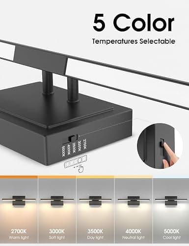 VOLISUN Bathroom Vanity Light 15.7 inch, 5CCT Dimmable, 20W LED Bathroom Light Fixture Over Mirror, Black Bar Vanity Light for Bathrooms Mirror Cabinets-ETL Certificated thumbnail 3