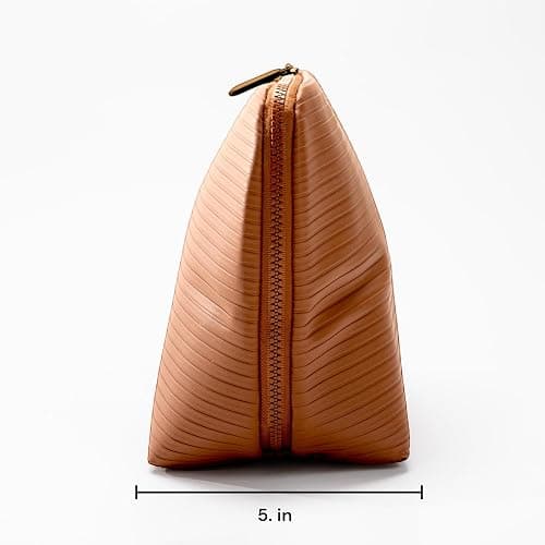 THE VERTI-Vertical Waterproof Makeup & Toiletry Bag | 23-Pocket Organizer with Upright, Fold-Down Design for Skincare, Toiletries & Essentials (Mahogany) thumbnail 5