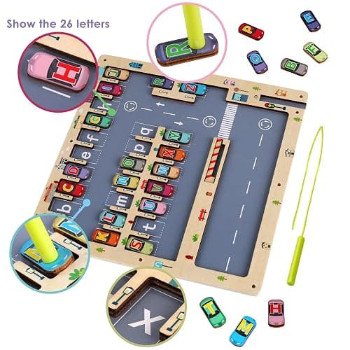 Magnetic Alphabet Maze Letter Puzzle for Fun Learning, Montessori Educational Toy for 3 4 5 Year Old Boys and Girls, Fine Motor Skills Development and Sensory Play thumbnail 4