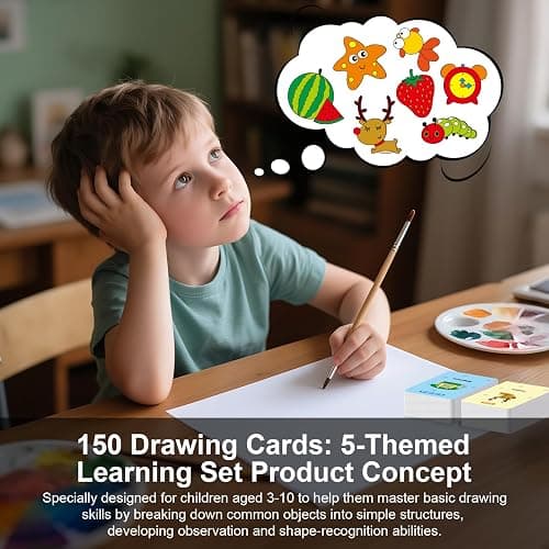 Drawing Robot for Kids Educational Toys, Robot Toys Creative Drawing Learning Kit with 150 Word Cards, Gift for Girls and Boys 4 5 6 7 8 Years Old thumbnail 3