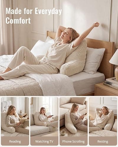 Blissful Reading Pillow, Backrest Pillow thumbnail 7