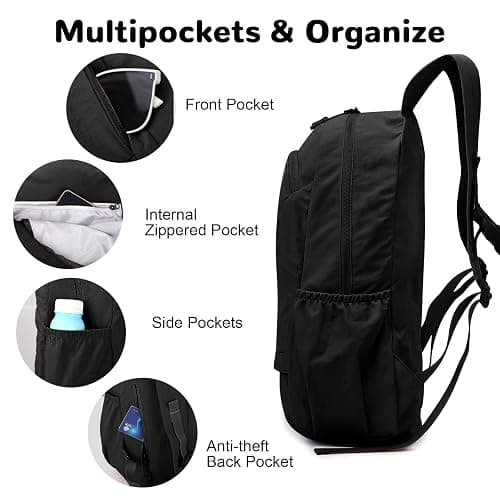 Outplea 25L Small Foldable Hiking Backpack Daypack with Wet Pocket for Women, Ultralight Packable Backpack for Travel Gym thumbnail 4