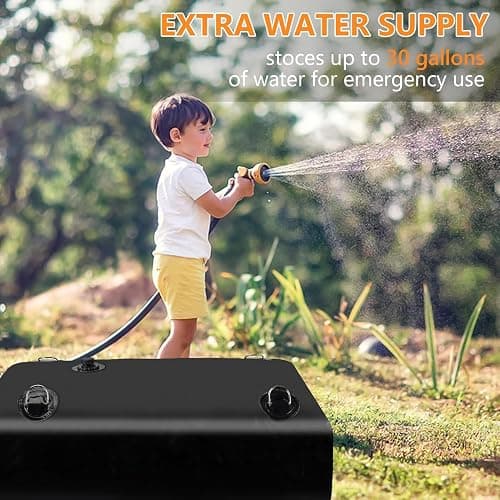 LOFTANK Water Tank, Water Storage Bladder, Portable Water Tank, Water Bladder Tank, Large Water Storage, Water Storage Containers for Camping, Garden, Emergency Water Storage Black thumbnail 2