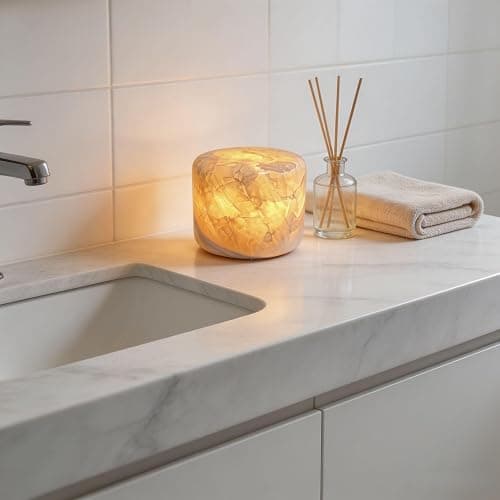 PanManner Natural Marble Lamp, Rechargeable Marble Touch Lamp Night Light, 3-Way Dimmable Stone Light,Small Ambient Lamp for Bedroom, Bedside Table, Living Room, Home Decor (4x4x3in) thumbnail 7
