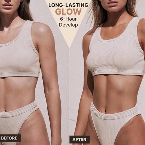 Self Tanner Mousse - USA Made with Natural & Organic Ingredients, Self Tanning Mousse for Dark Fake Tan, Sunless Tanner, Clear & Non Toxic Tanning Foam for Streak Free Finish & Natural Glow thumbnail 2