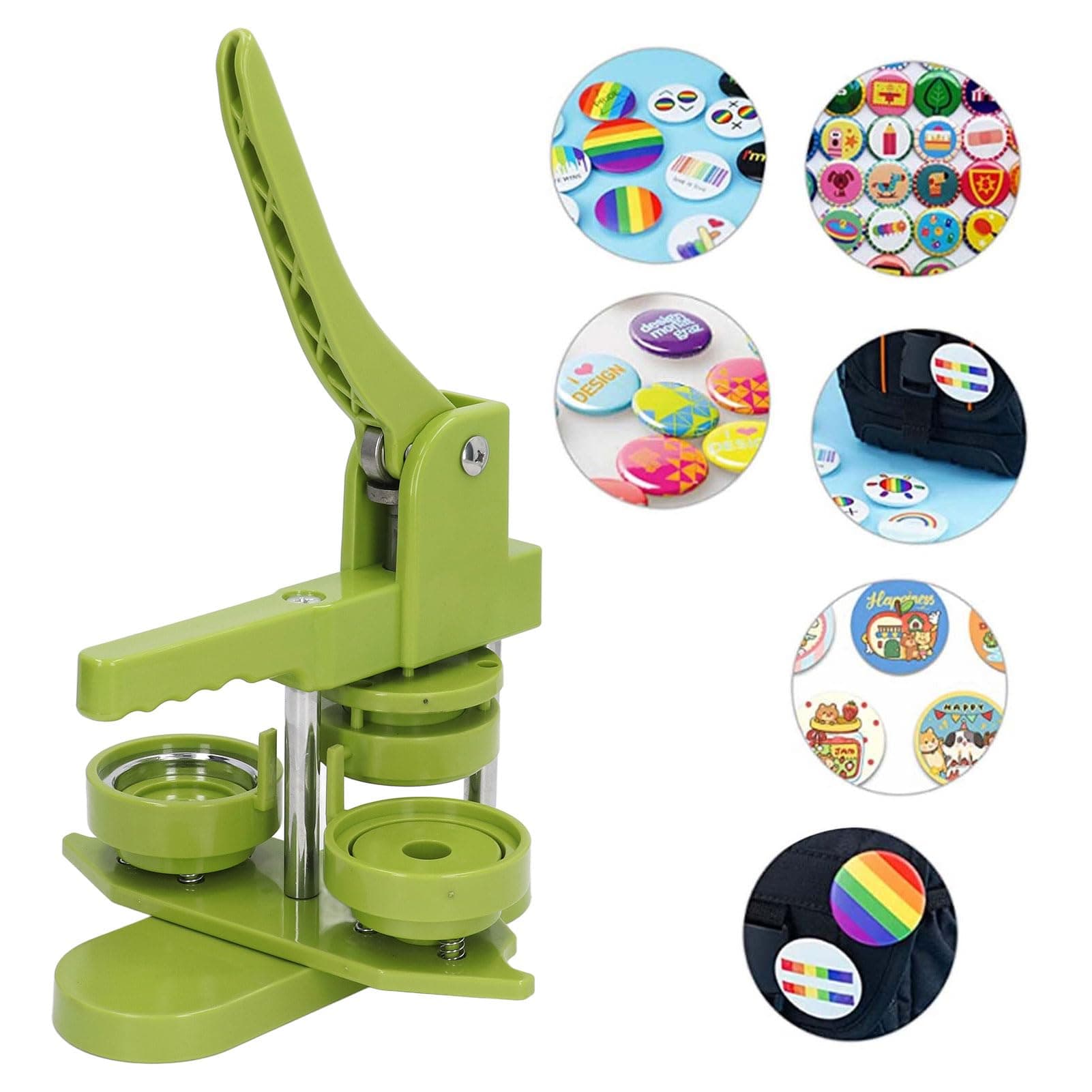 Button Maker Machine, DIY Button Pin Maker Machine, Badge Button Press Machine with 100Pcs Button Parts, Circle Cutter, Book (58mm) thumbnail 7