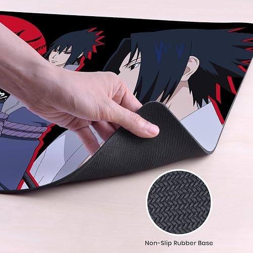 Head Case Designs Officially Licensed Naruto Shippuden Sasuke Graphic Art 37.4 x 15.75 x 0.16 inches (900 x 400 mm) - XL Gaming Office Desk PC Keyboard Mouse Mat Pad thumbnail 5