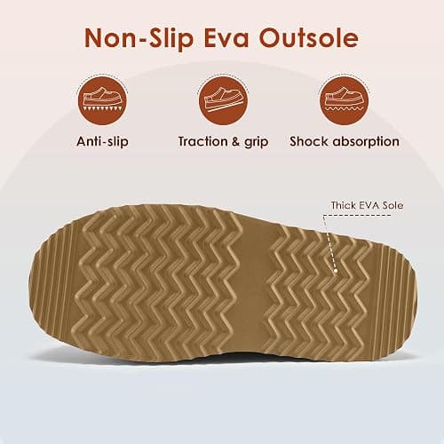 Vilanva Platform Slippers for Women Cozy Fur Lined Slip on Mary Jane Fall Shoes Warm Comfy House Slippers for Indoor Outdoor thumbnail 6