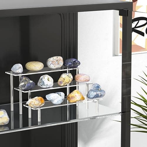 3 Tier Acrylic Display Risers, Large Perfume Organizer Stand, Clear Cupcake Stand Holder, Display Shelves for Figurines, Dessert Shelf for Party, Risers Display Stand for Decoration (1 Pack) thumbnail 2