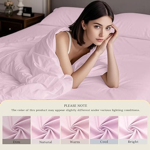 FreshCulture Full Fitted Sheet Only – Premium Hotel-Quality Fitted Sheet for Full Bed – Ultra Soft & Breathable Brushed Microfiber – Elegant Black Box Packaging (Pink) thumbnail 6