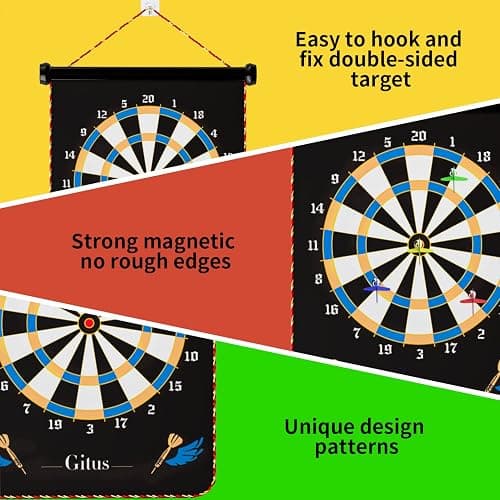 Gitus Magnetic Dart Board Indoor Outdoor Games for Kids with 12 Darts, Gifts for Teenage Boys Teen Boy Gift Ideas Gifts for Boys 8 9 10 11 12 13 14 Years Old Game Room Decor thumbnail 5