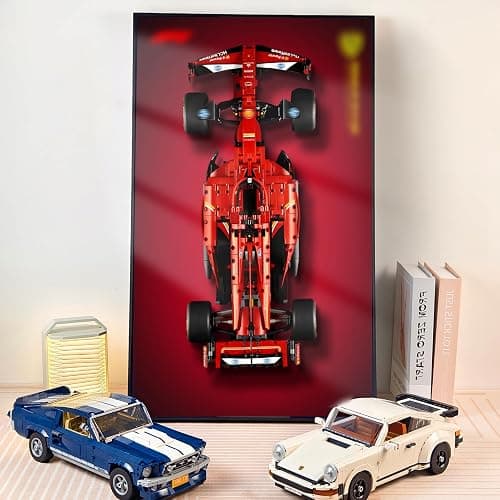 WETCEAOM Display Wallboard for Lego Technic Ferrari SF-24 F1 Car 42207, Compatible with Ferrari F1 Car Display Frame, Ideas for Lego Car Wall Mount Display Lovers, Only Frame (31.5x19.7in) thumbnail 8