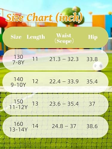 WIFFGO Girls Athletic Shorts 2 in 1 Elastic Waist Pockets Biker School Ball Games Running Sports Teen Summer Outfits thumbnail 6