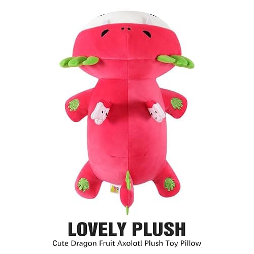 Onsoyours Cute Axolotl Dragon Fruit Plush, Soft Stuffed Animals Axolotl Pitaya Plush Pillow, Kawaii Plushie Toy for Kids (Axolotl Dragonfruit B, 13") thumbnail 6