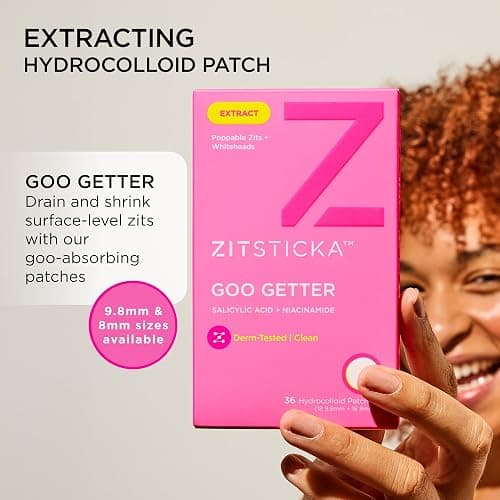 ZitSticka Pimple Patches for Face and Body, Hydrocolloid Patches to Cover Zits, Acne Patches or Zit Spot Stickers, Body Patch (GOO GETTER 36 Pack) thumbnail 2