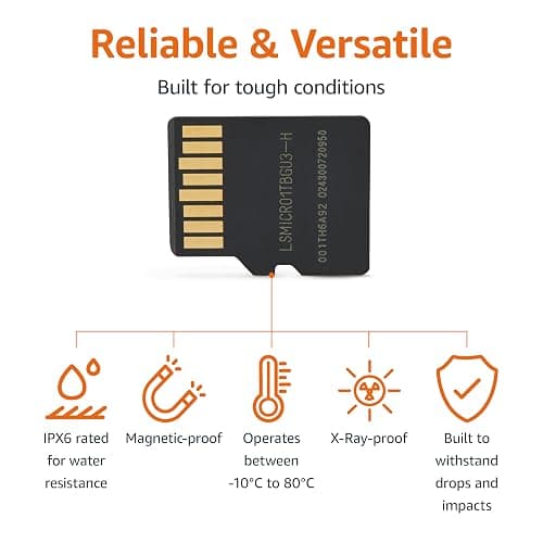 Amazon Basics 1TB microSDXC Card with Adapter, Read Speed Up to 200MB/s, 1-Pack thumbnail 3