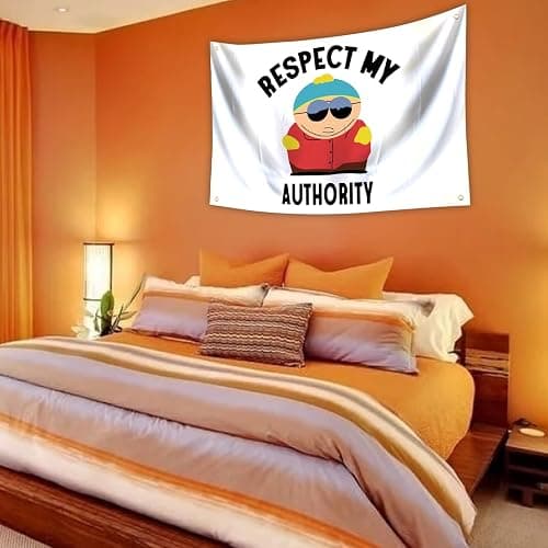 3x5 Feet Respect My Authority Flag Banner for Home Fraternities Man Cave Room Decor thumbnail 5