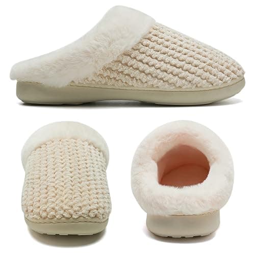 WateLves Women's Slippers Comfort Memory Foam House Slippers Plush Lining Bedroom Shoes for Indoor & Outdoor thumbnail 4