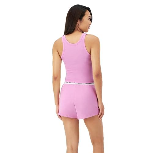 Hanes Women's Originals Comfywear Rib Crop Tank and Sleep Shorts, 2-Piece Set thumbnail 4