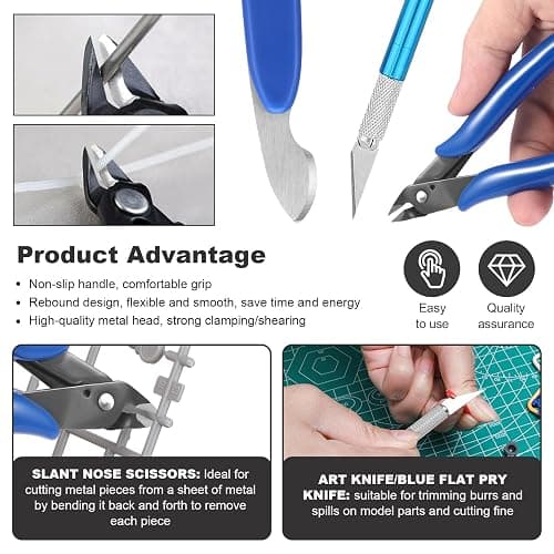 Fippy 11PCS Model Kit Tools, Gundam Model Tool Kit, Hobby Building Tools Kit for Gundam Basic Model Assembling, Building and Repairing thumbnail 3