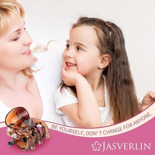JASVERLIN Small Hair Claw Clips, Fine Thin Short Hair Accessories for Women Girls, Mini Tiny Claw Clip Cute Super Grip Plastic Jaw 50 Pcs (Dark Brown) thumbnail 5
