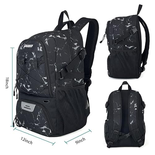 GRANDUP Basketball backpack with ball and shoes compartment Fit Volleyball, soccer, Swim, Gym, Travel, and School, large capacity sports training equipment bags thumbnail 3
