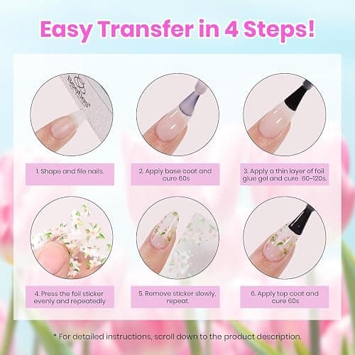 Beetles Gel Nail Polish Set with Base Top Coat Foil Glue Floral Gel Polish | 36 Color Collection Featuring Pastel Blue Green Glitter Shades with Soak-Off UV LED Formula for Nail Art thumbnail 6