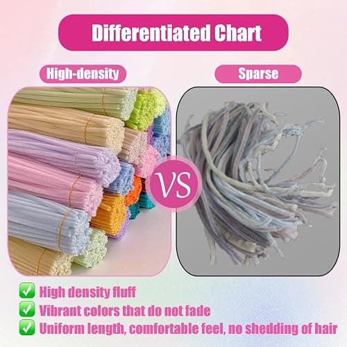 LansinLife 400 Pcs Pipe Cleaners Craft Set, 4 Assorted Pink Pipe Cleaners Bulk, Chenille Stems for DIY Flower Making Kit with Floral Stems, Gardening Tape, Stamen, Ribbon for DIY Bouquet Gift (Pink) thumbnail 4