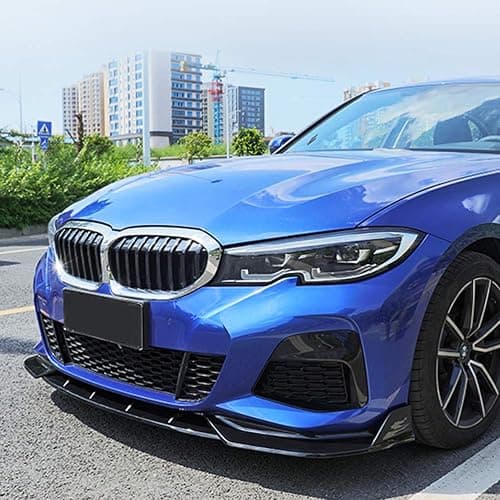 NINTE Front Lip for 2019-2022 BMW G20 G28 3 Series M Sport, Painted Gloss Black Front Bumper Spoiler - 3pcs thumbnail 7