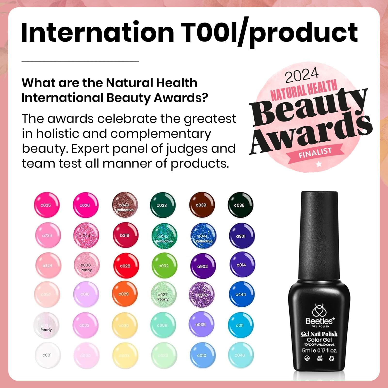 beetles Gel Polish Set 36 Colors Verse of Flower Collection All Season Nail Polish Pink Green Red Brown Purple Gel Polish with 3Pcs Base Top Coat Soak off UV Gel & Nail Art Stickers thumbnail 2