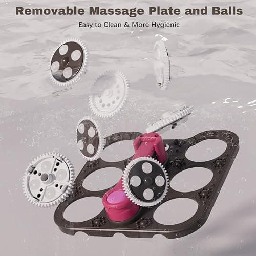 Ranjova Foot Spa Electric Rotary Massage, with Touchscreen Pro Color Display, Collapsible Foot Bath with Heat, Bubble,Remote Control, Temp Control, and 24 Motorized Shiatsu Massage Balls (Dark Grey) thumbnail 4