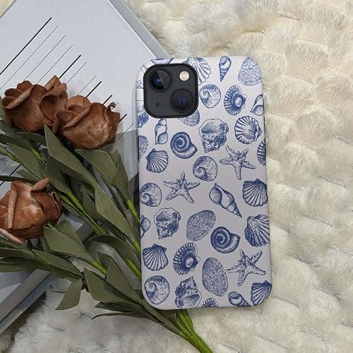 DAIZAG Case Compatible with for iPhone 15,Cute Blue Seashell Phone Case for iPhone 15 for Girl Women Boy Men thumbnail 5