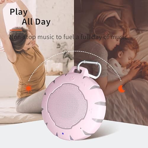 HEYSONG Waterproof Shower Bluetooth Speaker, Durable & Portable with Clear Sound, Ideal for Shower, Pool, Beach & Kayaking – Great Gift for Girls, Women thumbnail 7