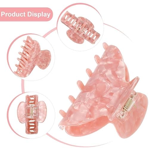 WILLBOND 6 Pieces Medium Hair Claw Clips for Thin Hair 2.6 Inch Tortoise Shell Clip Banana Jaw Hairpin French Style Barrettes Head Accessories for Women Girls(Stylish Patterns) thumbnail 5