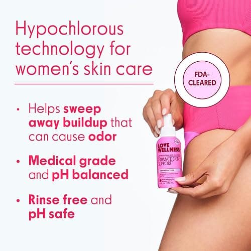 Love Wellness Intimate Skin Support I FDA-Cleared Cleanser Spray I Removes Buildup & Soothes Irritated Skin, Hypochlorous Acid Formula, pH Balanced & Fragrance Free, 4 fl oz thumbnail 2