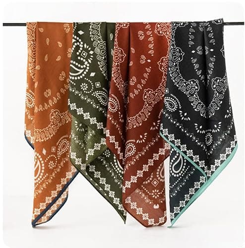 K-Elewon Women Medium Square Scarf Head Scarf Neck Scarf Hair Scarf Head Sleeping Wraps Bandana Scarfs for Women thumbnail 8