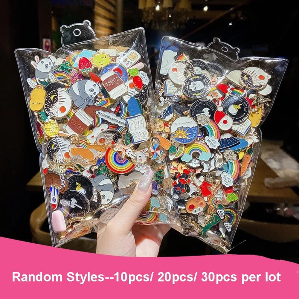 20 Random Enamel Pin Brooches Badges Cute INS Tide Personalized Pins Accessories Cartoon Clothes Hat Metal Small Jewelry thumbnail 6