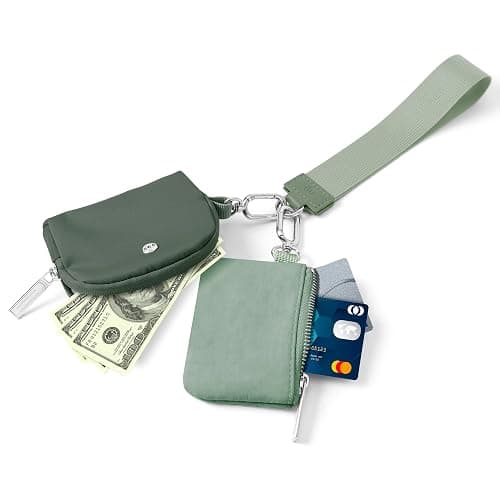 Mum's Memory Mini Zip Around Wristlet Wallet for Women Dual Pouch Wristlet Portable Wallet Coin Purse Mini Women Coin Pocket thumbnail 5