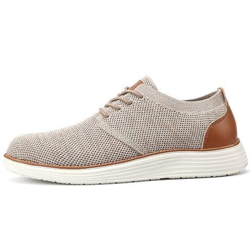 VILOCY Men's Fashion Dress Sneakers Casual Walking Shoes Business Oxfords Comfortable Breathable Lightweight Tennis thumbnail 4