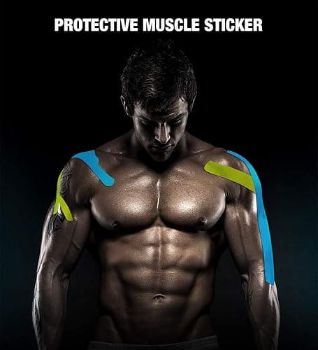 Kinesiology Tape - 5 Rolls Set, Lychee Elastic Therapeutic Sports Tape for Shoulder, Knee, Elbow Pain Relief, Latex Free, Water Resistant, Breathable, 2" x 16.4 feet Per Roll thumbnail 6