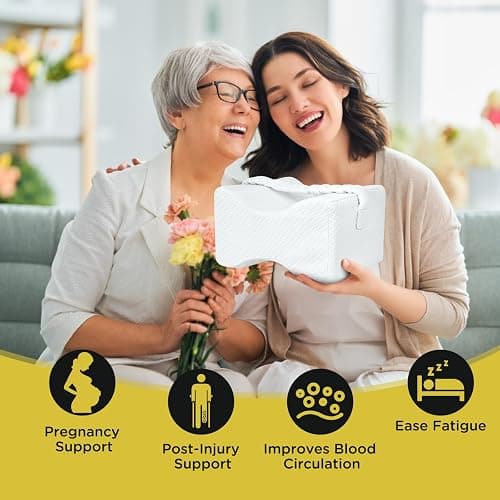 UJPFEO Knee Pillow for Side Sleepers, Leg Pillow for Sciatica, Back, HIPS, Knees, Joints Pain Relief,Pillows for Between Legs While Sleeping Spine Alignment Support & Relieves Pressure thumbnail 7