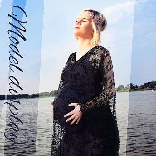 Mepase Boho Witch Lace Kimono Kaftan Dress Robe Bikini Swimsuit Beach Cover up for Women Maternity Halloween Vampire Costume thumbnail 3