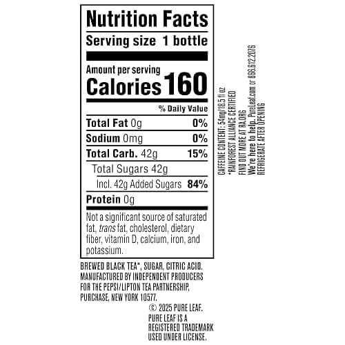 Pure Leaf Iced Tea, Sweet Tea, Real Brewed Tea, 18.5 Fl Oz Bottles (Pack of 12) thumbnail 2