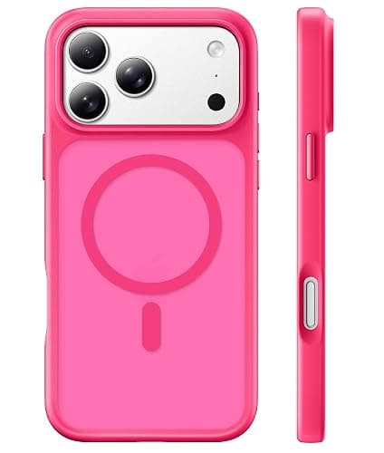 SuydanBox Magnetic & Translucent for iPhone 17 Pro Max Case Hot Pink | Fit for MagSafe, Military Grade Drop Protection,Slim Translucent Cover Shockproof Protective Phone Case for iPhone 17 Pro Max - Image 1
