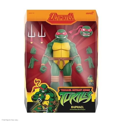 Super7 ULTIMATES! Teenage Mutant Ninja Turtles Raphael - 7" TMNT Action Figure with Accessories Classic Cartoon Collectibles and Retro Toys thumbnail 3