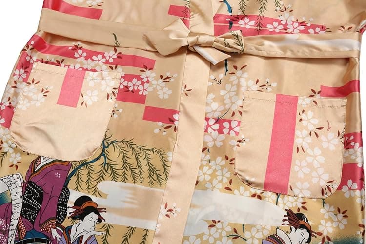 Women's Floral/Patterned Silky Kimono Robes Long Satin Bathrobes Sleepwear Loungewear thumbnail 4
