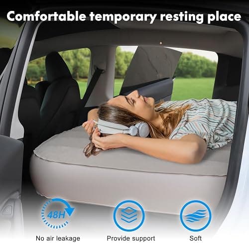 VINBYEE Customized for Tesla Model Y Mattress, Self-Inflating Portable Camping Mattress, Tesla Model Y Accessories 2025-2021, Comfort Car Sleeping Mattress with Cordless Charging Air Pump, Storage Bag thumbnail 3