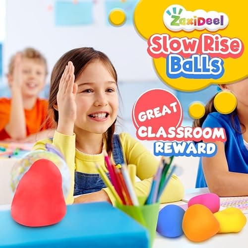 Mini Slow Rising Stress Balls 24 Pack, Stretchy Squishy Ball for Anxiety Relief, Fidget Toys Classroom Supplies for Student Teacher, Travel Sensory Toys for Kids Adults thumbnail 5