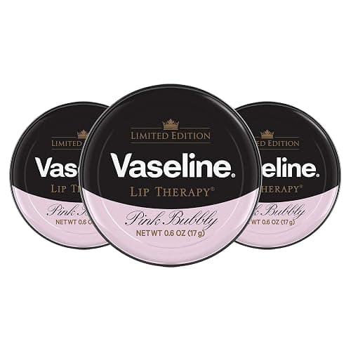 Vaseline Lip Therapy Lip Balm, 3 Pack, Limited Edition Pink Bubbly, 0.6 oz - Image 1